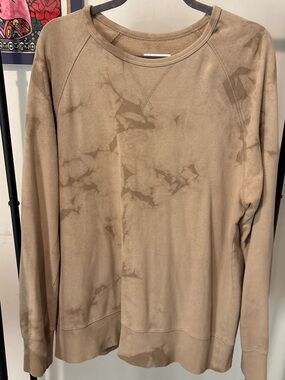 Goodfellow & Co Tan Tie-Dye Crewneck Sweatshirt